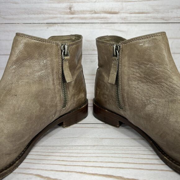 Johnston & Murphy Ankle Booties Chelsea Womens Size 7.5M Ankle Zip Brown Leather - Picture 3 of 9